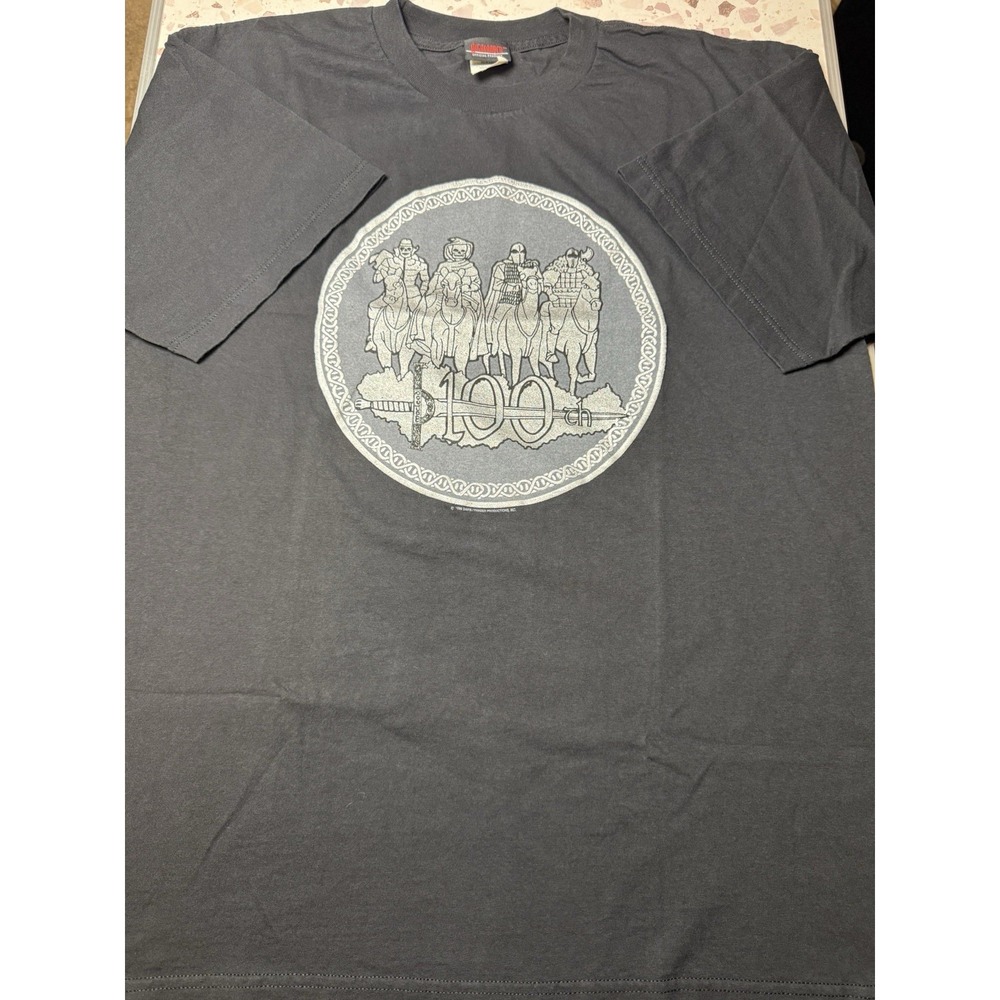 Vintage Highlander T-Shirt XL 1998 Sword Riders Graphic‎ Made USA Tee